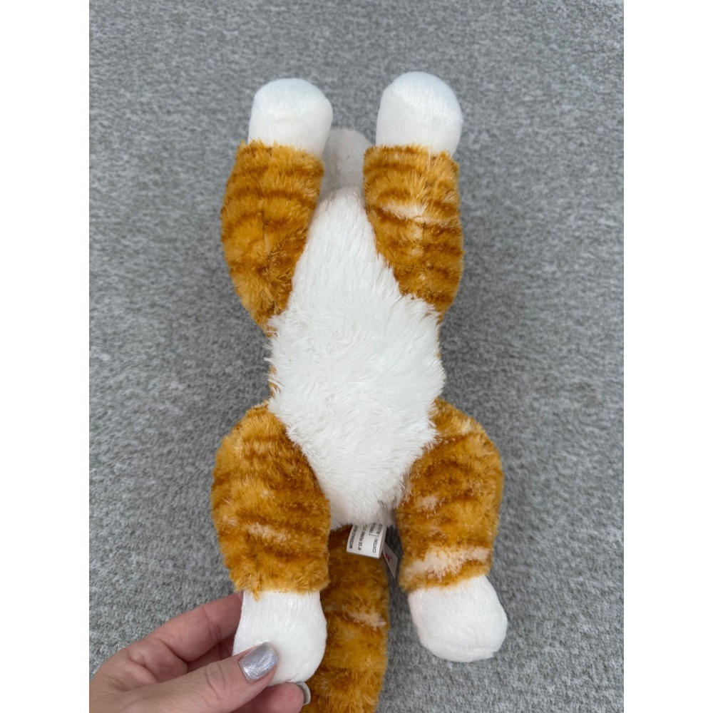 Aurora Orange Tabby Cat Plush 12 Inch Ginger White Stuffed Animal Green Eyes - Picture 6 of 8